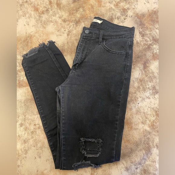 Levi’s 720 super skinny black ripped jeans size 28 - Picture 4 of 5